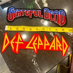 Lot of 2 VINTAGE back patches - Grateful Dead and Def Leppard Back Patches